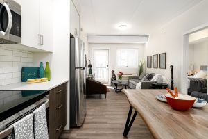 Century Garden apartment suite living area - Luxury apartments Edmonton